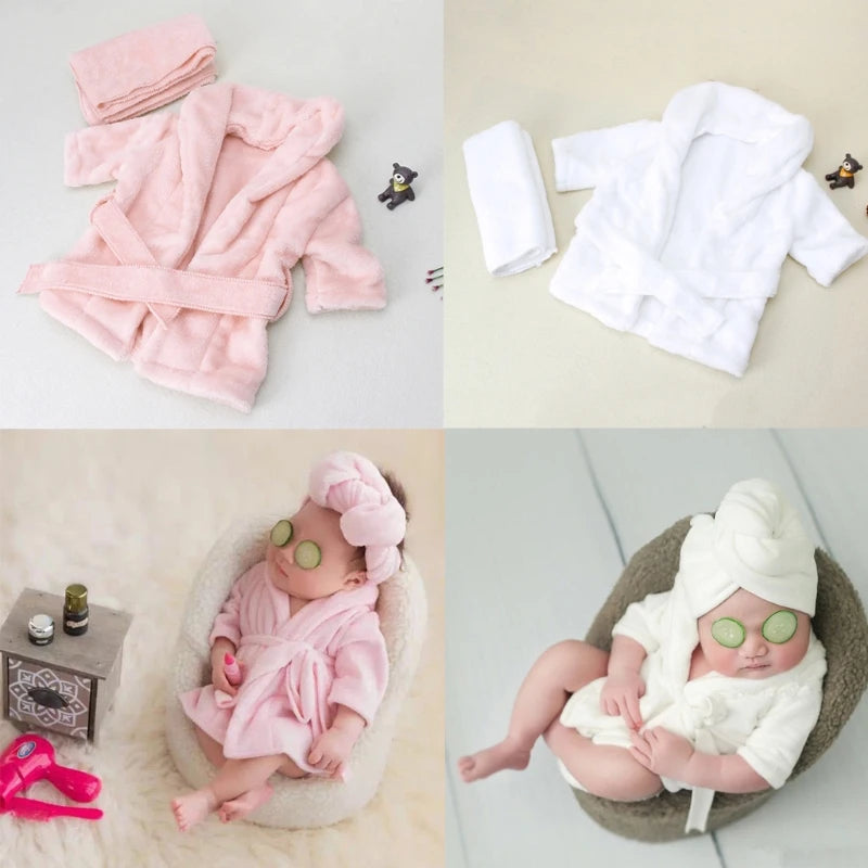 Newborn Bathrobes Wrap Newborn Photography Props Baby Photo Photography Outfits Photography Clothing For Baby