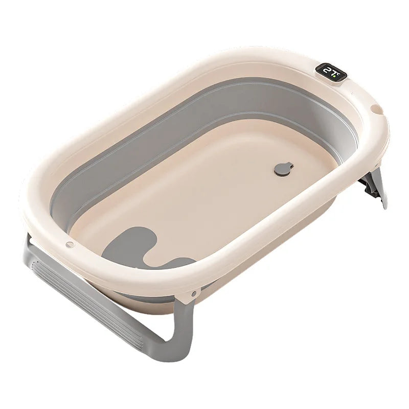 Digital temperature sensitive baby bath tub Large household portable folding bath tub Children's bath tub Children's bath tub