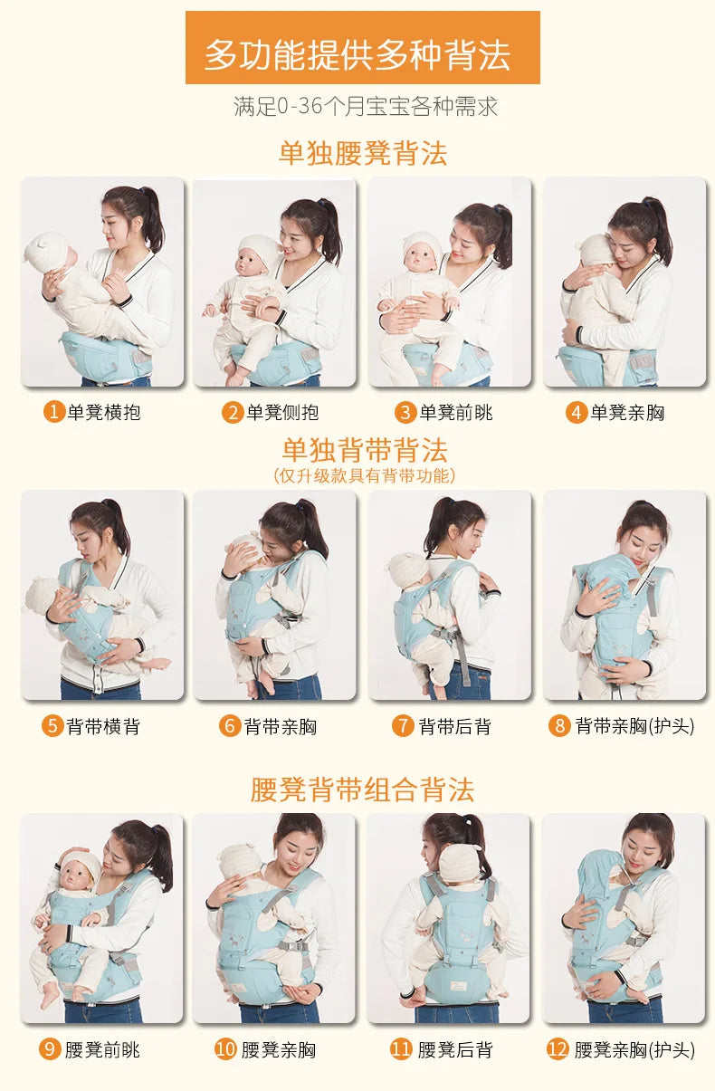 Baby Carries Cotton Wrap Sling Carrier Newborn Safety Ring Kerchief Baby Carrier Comfortable Infant Kangaroo Bag